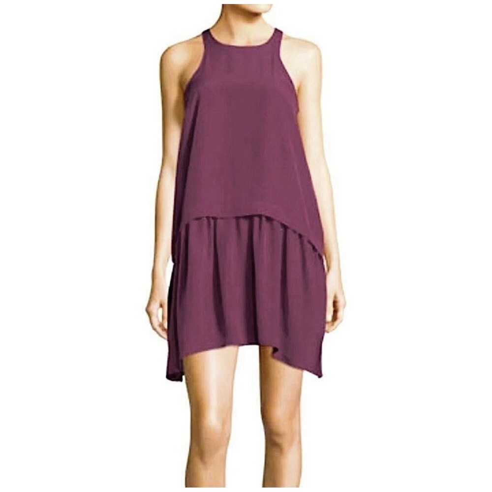 LIKELY Women's Pasadena Drop Waist Sleeveless Shift Dress Maroon Revolve Size XS